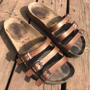 Birkenstock Copper Brown Triple Strap Sandals